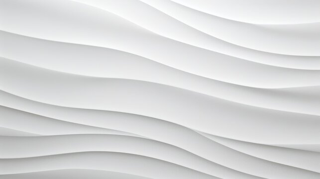 3D white wave pattern wall panel.