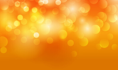 Abstract gold light background with bokeh effect. circle blur and blank space.