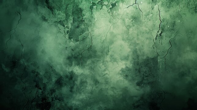 The photo shows a dark green background with a smoky texture.