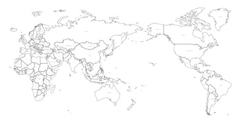 Map of world. an isolated map of the world