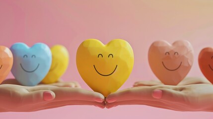 Safety first. Hearts in hands show care and protection. Feel safe with us.