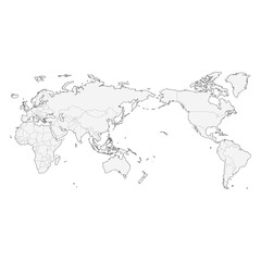 Map of world. an isolated map of the world