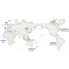 Map of world. an isolated map of the world