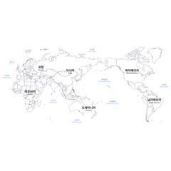 Map of world. an isolated map of the world