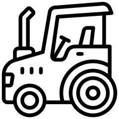 Tractor Icon. Farm tractor icon