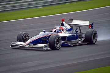 Formula 1 Racing Cars on Track Speeding race car on the track