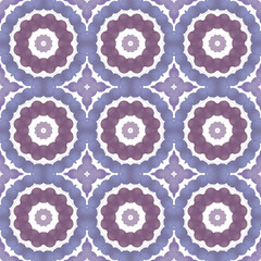 Patrón sin costuras efecto acuarela caidoscopio. Estampado. Textura. Fondo. Repetición infinita. Vintage. Colores fríos