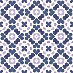 Patrón sin costuras efecto acuarela caidoscopio. Estampado. Textura. Fondo. Repetición infinita. Vintage. Colores fríos