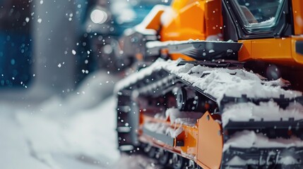 Snow removal equipment for the house close-up