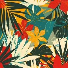 monstera leaves forest pattern background, Jungle Patterns background, monstera leaves,