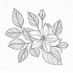 abstract floral drawing