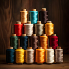 colorful embroidery threads 