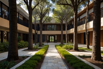 Obraz premium architecture of small park 