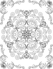 Printable Mandala Coloring Page for Adults. Educational Resources for School for Kids. Adults Coloring Book. Mandala Coloring Activity Worksheet.