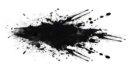 Obraz premium black dirt splattered. Isolated on transparent background
