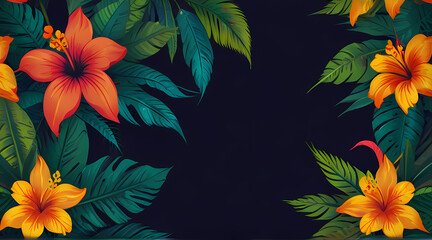 Background with a Hawaiian theme