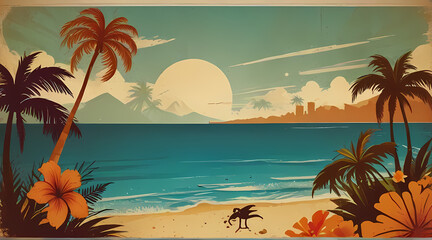 Background with a Hawaiian theme