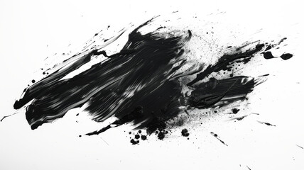 Obraz premium black paint splatter isolated on transparent background