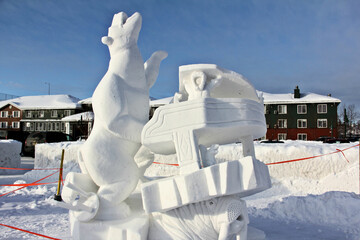 Snow Sculpture Bear