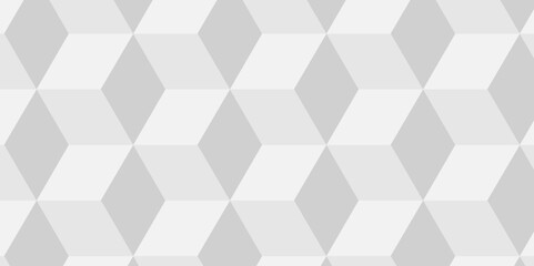 Abstract cubes geometric tile and mosaic wall or grid hexagon technology wallpaper. white and gray geometric block cube structure backdrop grid triangle texture vintage design.
