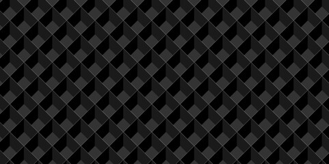 Vector Minimal cubes geometric tile and mosaic wall grid backdrop hexagon technology wallpaper background. black and gray block cube structure backdrop grid triangle texture vintage design.