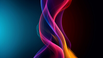 Vibrant Abstract Waves in Bold Blue and Red Hues - Dynamic Artistic Background Perfect for Design and Technology Projects 8K Wallpaper High-resolution