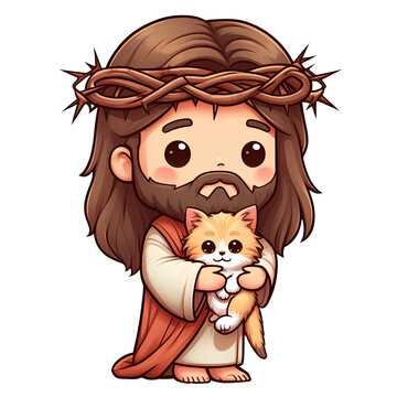 recommend clip art: Jesus love kitten