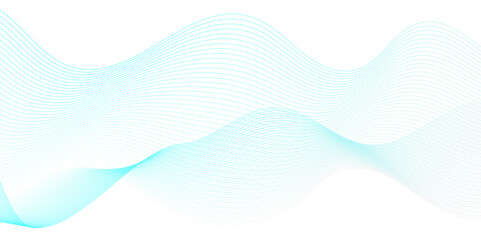 Vector abstract blue digital blend wave lines technology background. Modern minimal gradient white flowing wave lines and glowing moving lines. Futuristic technology and sound wave lines background.