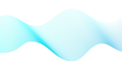 Vector abstract blue digital blend wave lines technology background. Modern minimal gradient white flowing wave lines and glowing moving lines. Futuristic technology and sound wave lines background.