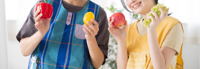 子どもたちに教える食育のイメージや家事代行のイメージ　顔無し