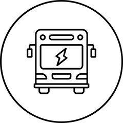 Electric Bus Icon