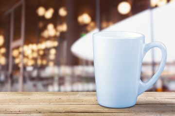 Classic ceramic blue mug for tea