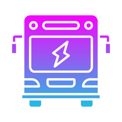 Fototapeta premium Electric Bus Icon