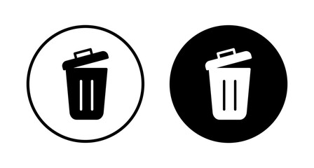 Trash icon vector isolated on white background. trash can icon. Delete icon vector