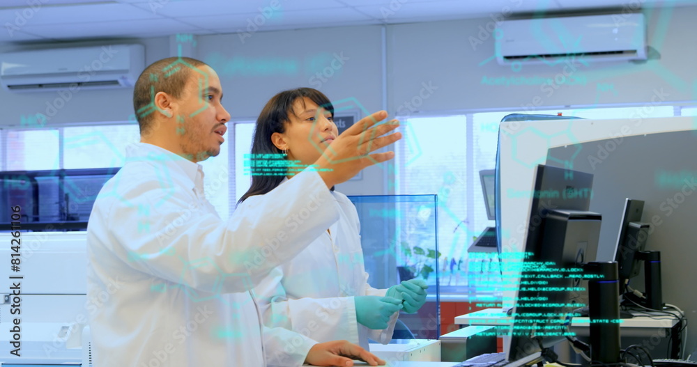 Poster image of science data processing over two diverse scientist
