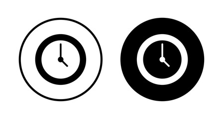 Clock icon vector isolated on white background. Time icon vector. Clock vector icon