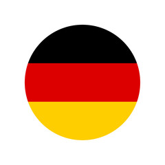 Round German flag icon