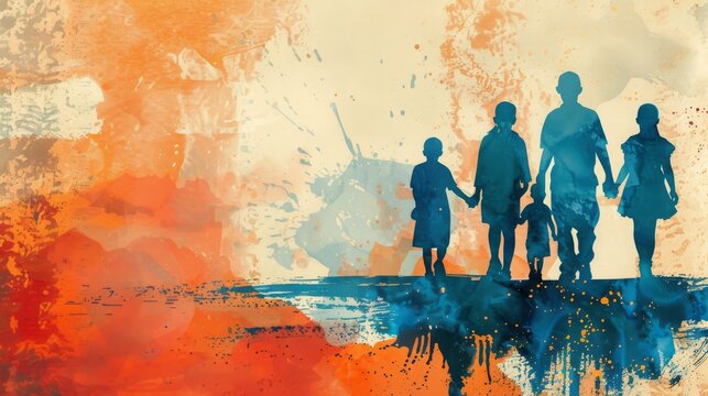 International Missing Children's Day poster illustration and background, to commemorate this sad day when beloved children disappeared