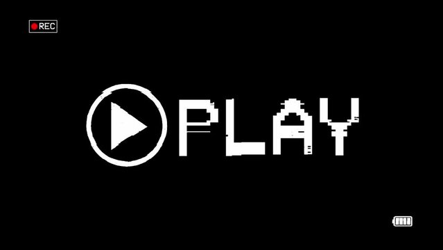animation play button with black background, play button animation