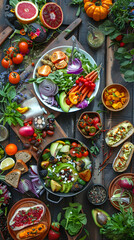 A Hearty and Healthy Feast: Feast Your Eyes on a Spectacular Veg Food Spread