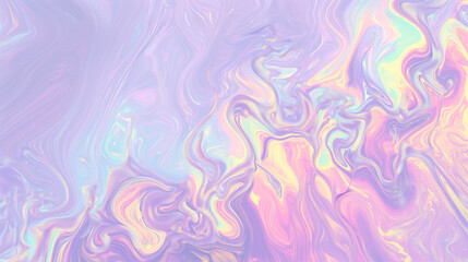 Fototapeta premium Pastel Iridescent Swirls, Abstract Fluid Art