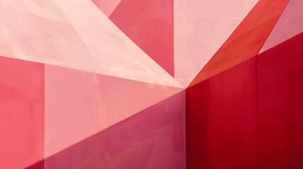 Red and Pink Geometric Abstract, Minimalist, Modern Design

