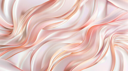 Peach and Pink Fluid Waves, Luxurious, Modern Design

