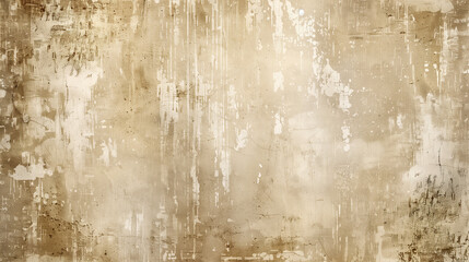 Obraz premium Grungy Beige and Brown Wall Texture, Distressed, Rustic Style