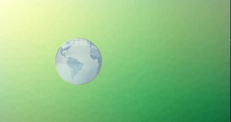 Image of globe on green background