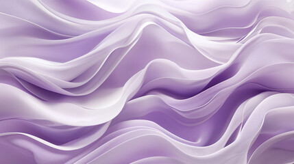 Obraz premium Abstract Layered Paper Art with Lavender and White Colors, Flowing and Elegant Design