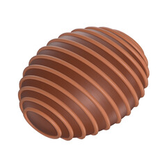 Small Chocolate Dessert 3D Icon Chocolate with Transparent Background