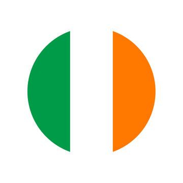 Round Ireland flag icon