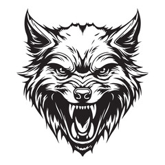 Fototapeta premium Dynamic Rage Iconic Angry Jackal Logo in Vector