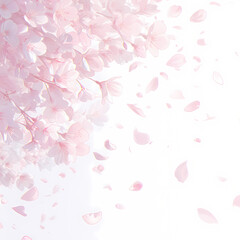Gently Falling Cherry Blossoms: A Spring Delight